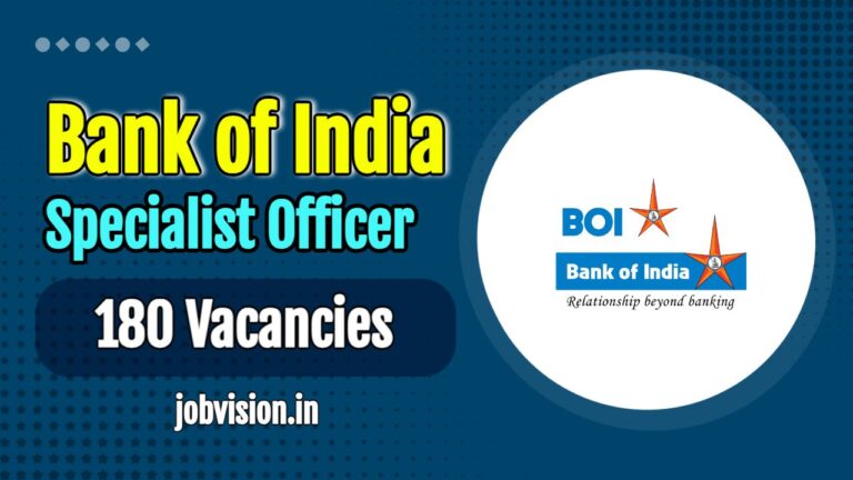 Bank of India SO Recruitment Notification 2025 Out for 180 Vacancies - Apply before 23rd March